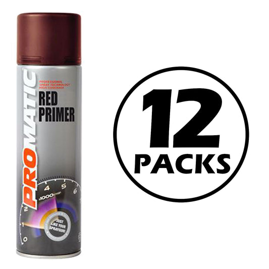 12X Promatic Red Primer Spray 500ml