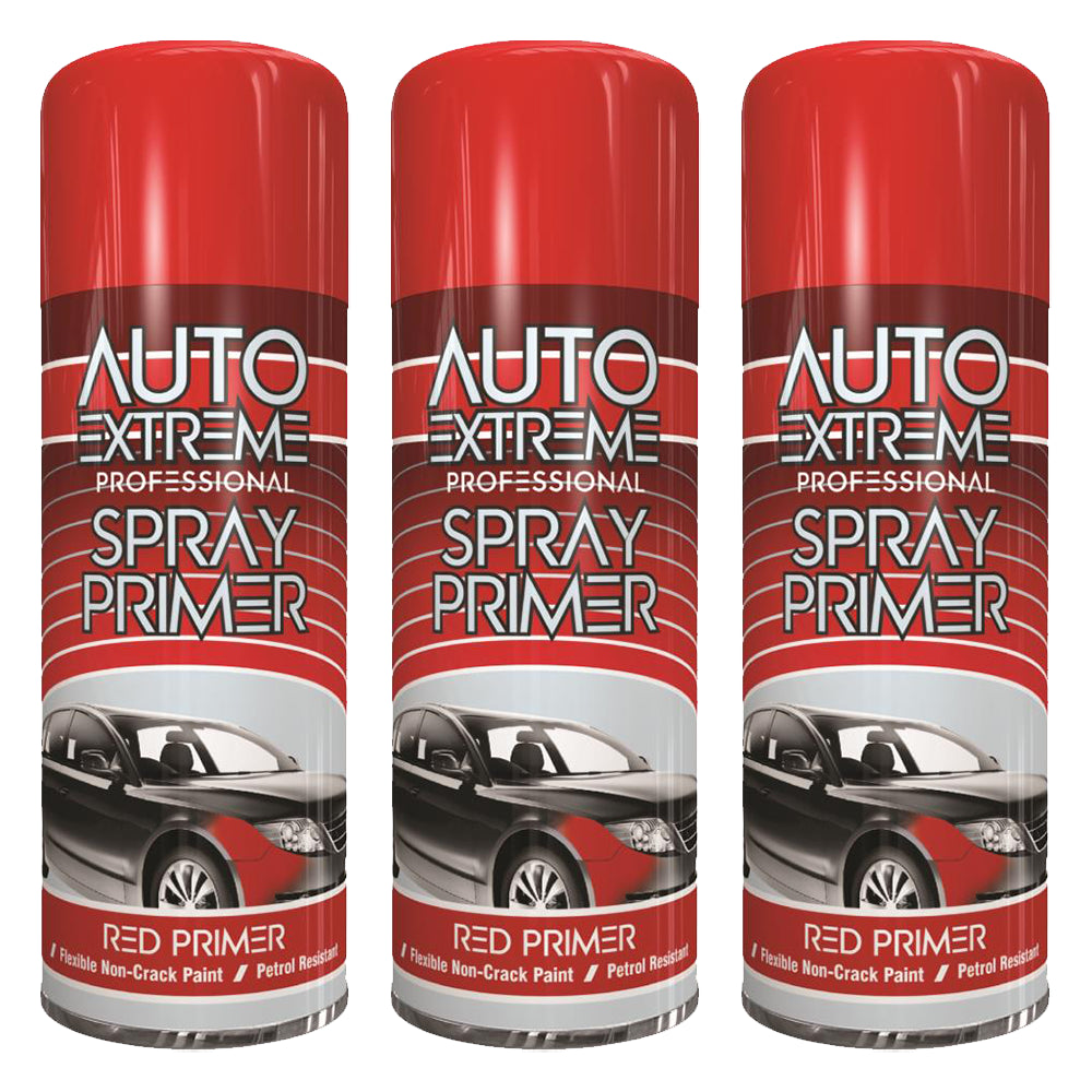 3X Auto Extreme Spray 400ml Red Primer