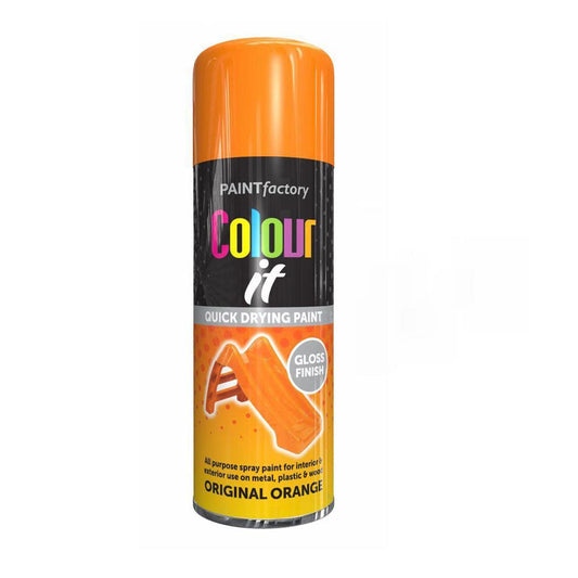 Paint Factory Original Orange Gloss Spray Paint 400ml