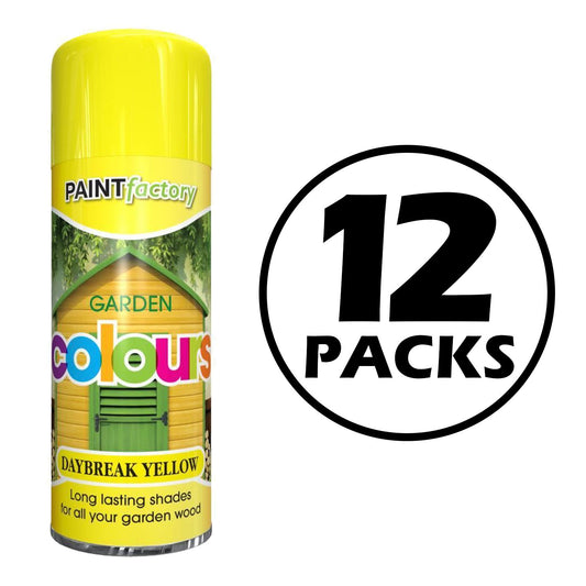 12X Paint Factory Daybreak Yellow Spray 400ml