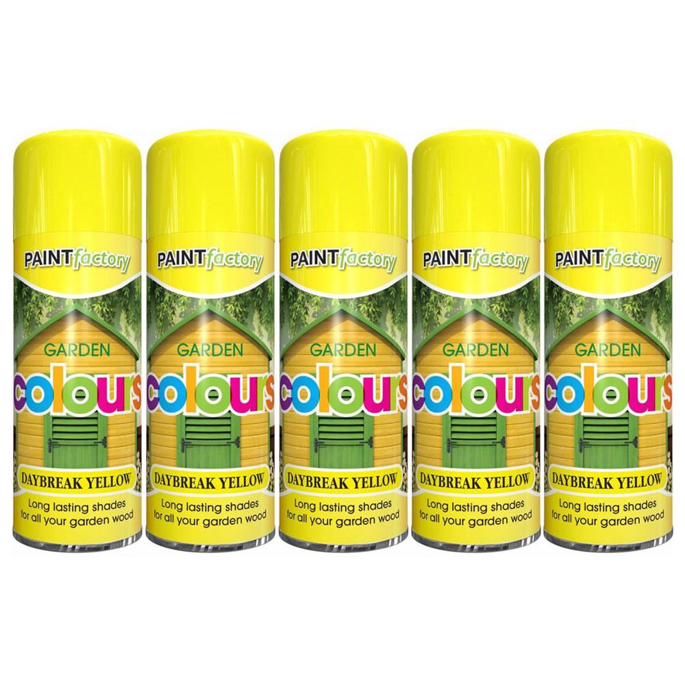 5X Paint Factory Daybreak Yellow Spray 400ml