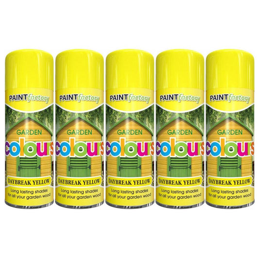 5X Paint Factory Daybreak Yellow Spray 400ml