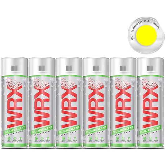 6X WRX Fluorescent Brazil Yellow 516 Spray Paint 400ml