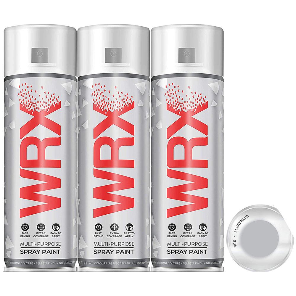 3X WRX Aluminium Spray Paint 400ml