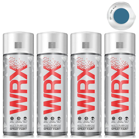 4X WRX Flat Dark Blue Spray Paint 400ml