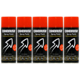 5X Canbrush C14 Orange Spray Paint 400ml