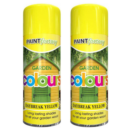 2X Paint Factory Daybreak Yellow Spray 400ml