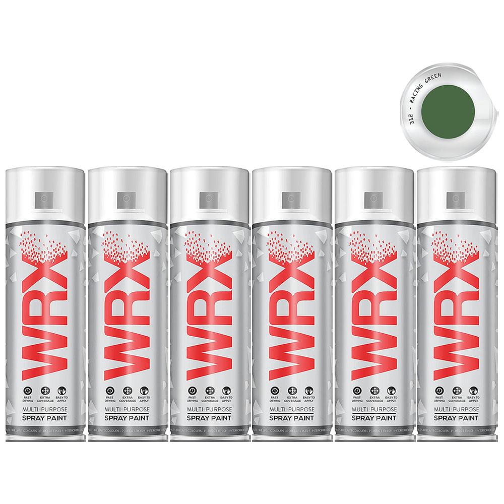 6X WRX Flat Racing Green Spray Paint 400ml