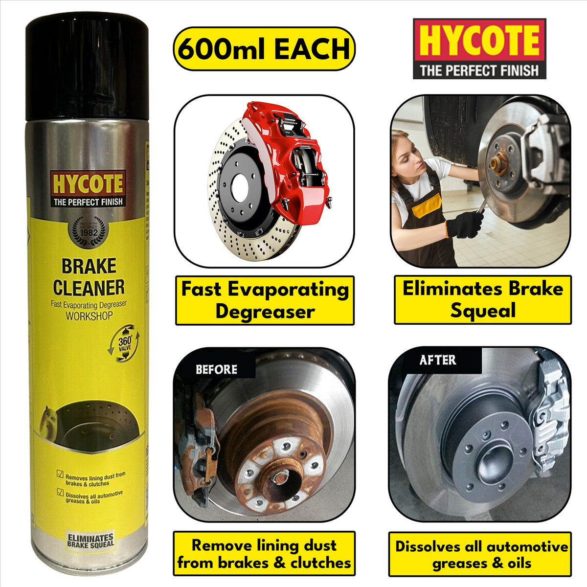 Hycote Brake Cleaner Spray 600ml