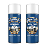 2X Hammerite Smooth White Spray Paint 400ml