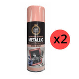 2X Paint Factory Rose Gold Metallic Spray Paint 400ml