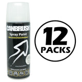 12X Canbrush C802 Satin White Spray Paint 400ml