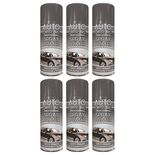 6X Auto Extreme Grey Primer Spray 400ml