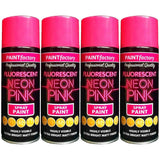 4X Paint Factory Neon Pink Spray Paint 400ml