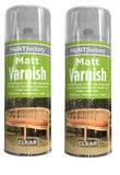 2X Clear Matt Varnish Spray 250ml