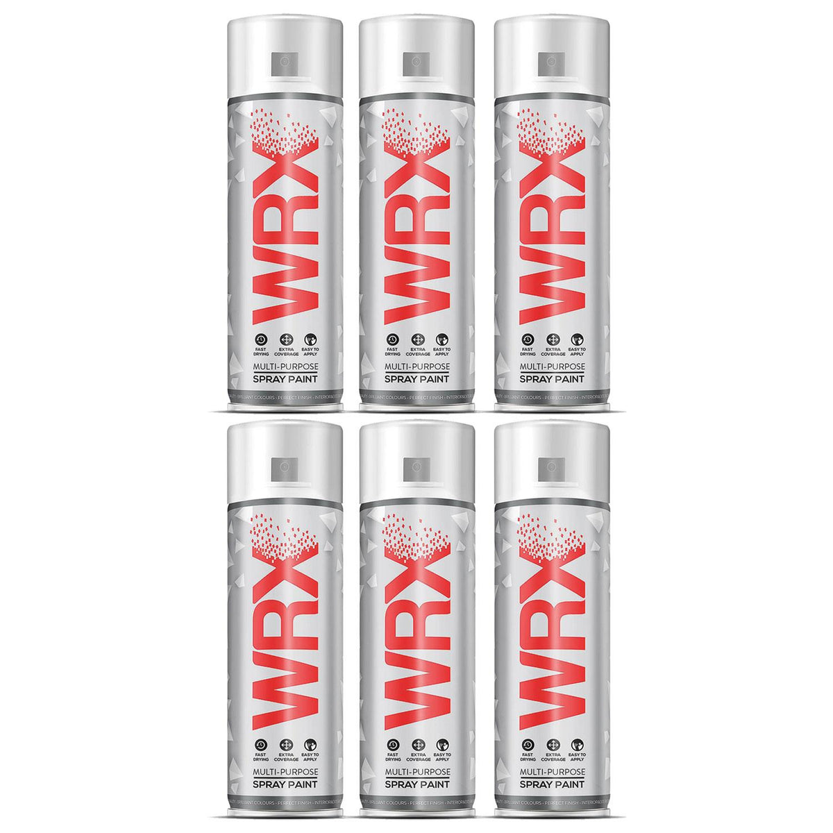 6X WRX Black Grey Spray Paints 400ml