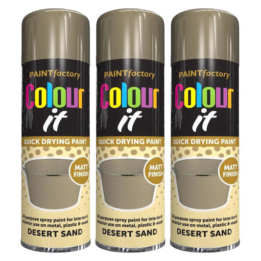 3X Paint Factory Desert Sand Matt Spray Paint 250ml