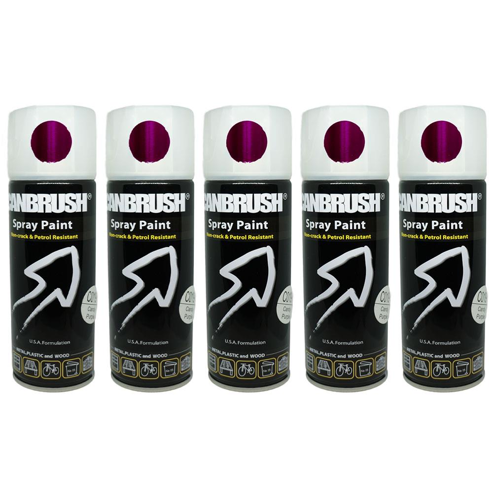 5X Canbrush C019 Candy Purple Spray Paint 400ml