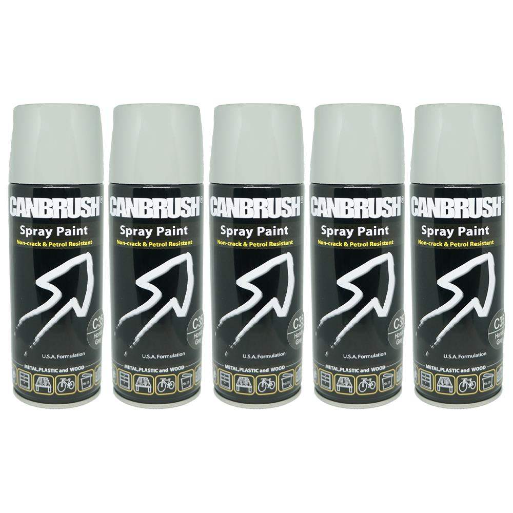 5X Canbrush C35 Honda Grey Spray Paint 400ml