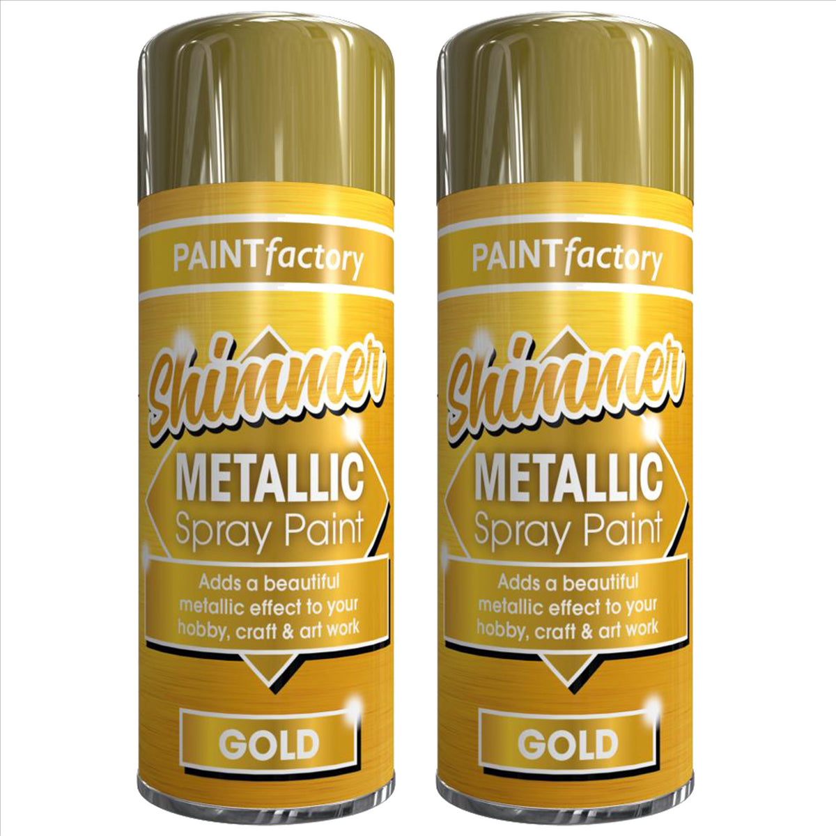 2X Paint Factory All Purpose Gold Metallic 200ml