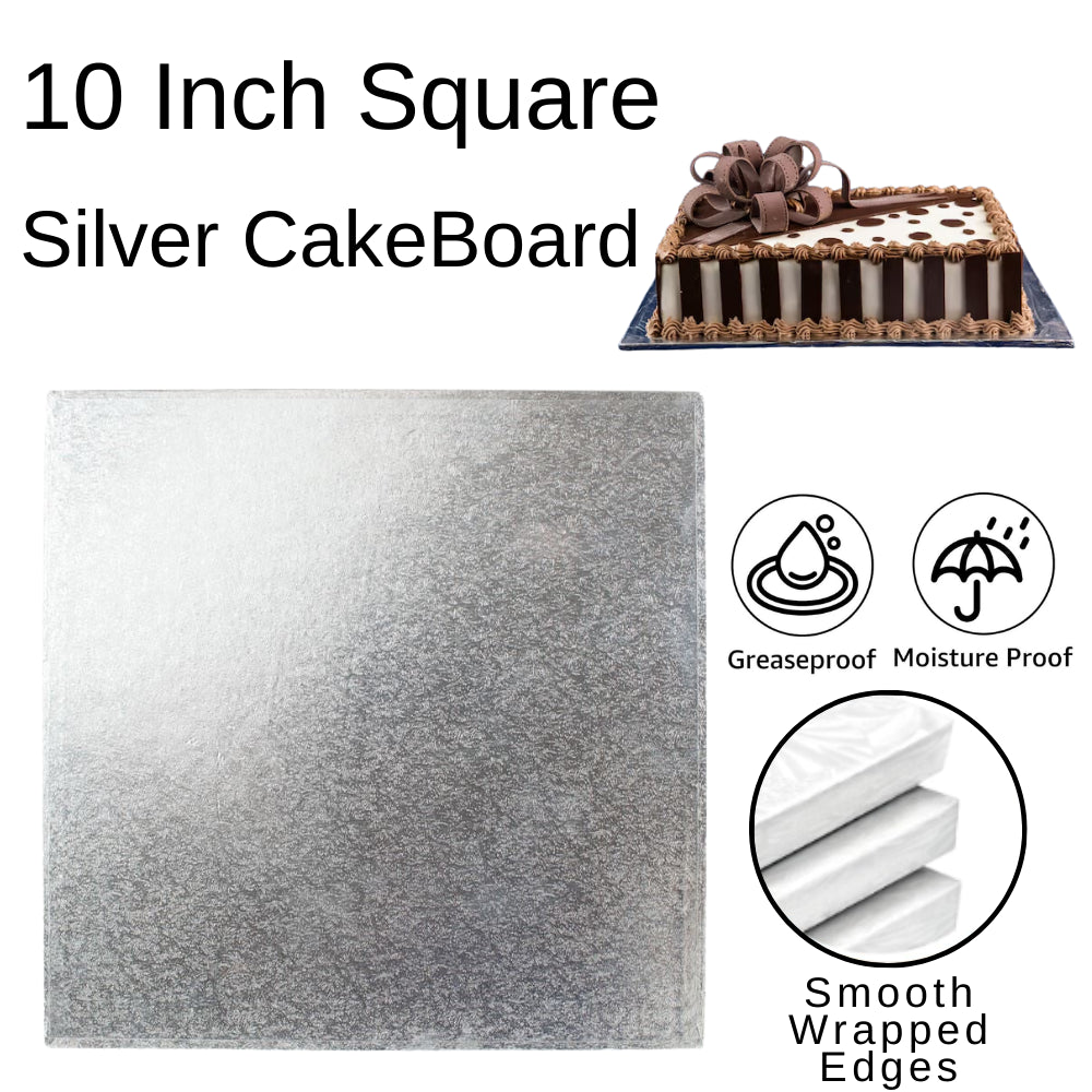 1 Board - 10" Square Silver Double Thick Cards