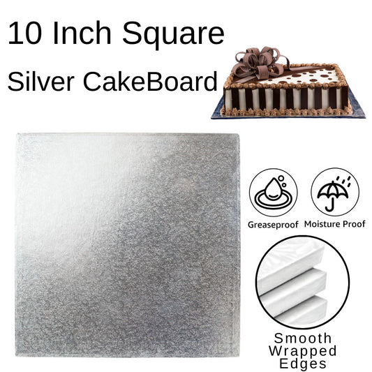 1 Board - 10" Square Silver Double Thick Cards