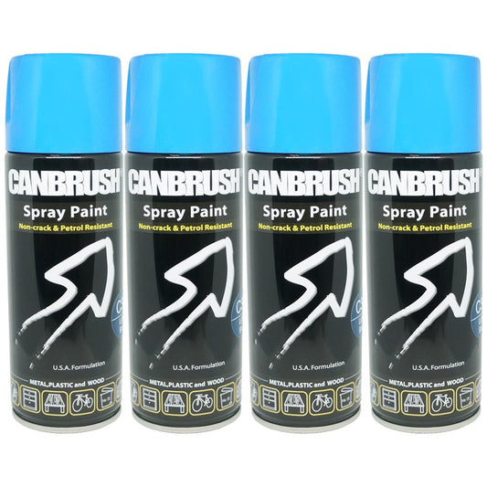 4X Canbrush C37 Light Blue Spray Paint 400ml