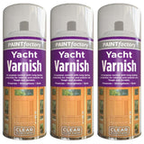 3X Clear Yacht Varnish Spray 250ml