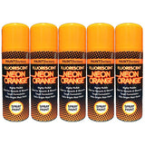 5X Paint Factory Fluorescent Neon Orange Spray Paint 200ml