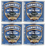 4X Hammerite Smooth Dark Green Paint 250ml