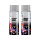 2X Promatic Chrome Spray Paint 400ml