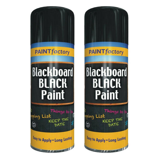 2X Black Blackboard Spray Paint 200ml