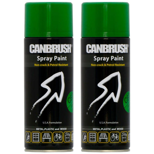 2X Canbrush C67 Grass Green Spray Paint 400ml