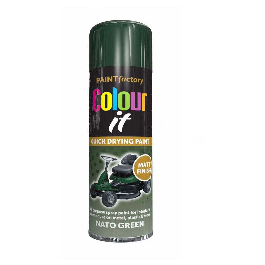 Paint Factory Nato Green Matt Spray Paint 250ml