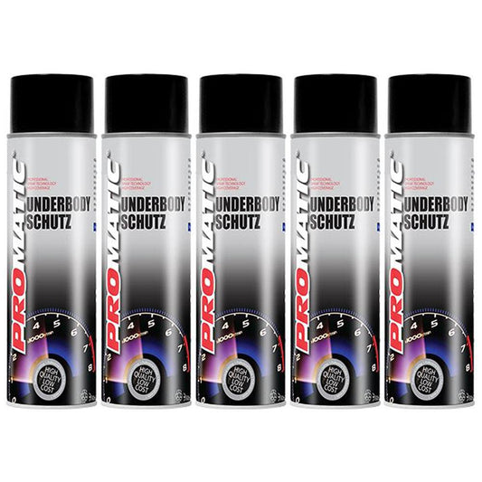 5X Promatic Black Underbody Spray Paint 500ml