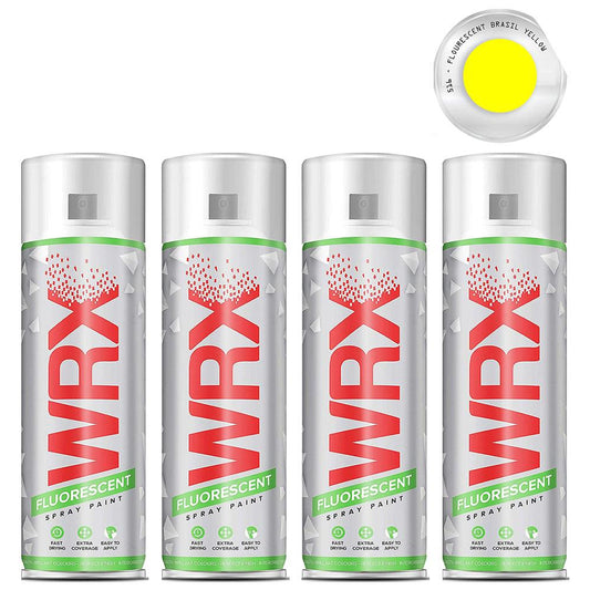 4X WRX Fluorescent Brazil Yellow 516 Spray Paint 400ml