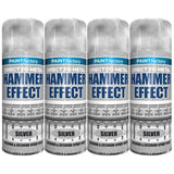 4X Paint Factory Silver Hammer Effect Paint 400ml