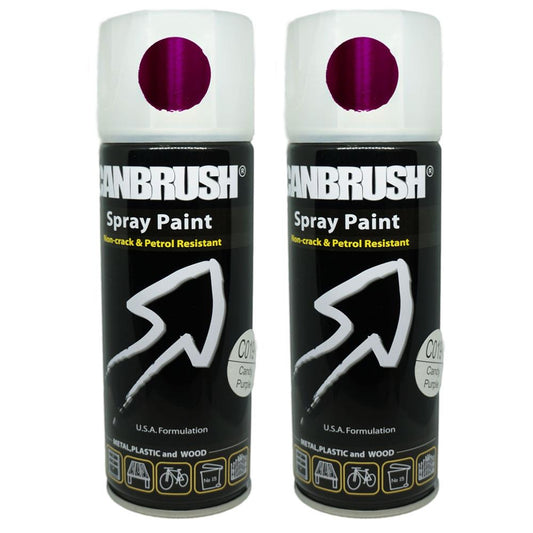 2X Canbrush C019 Candy Purple Spray Paint 400ml