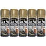 5X Paint Factory Gold Flexible Fabric & Vinyl Spray Paint 200ml