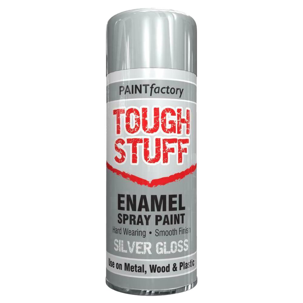 Paint Factory Tough Stuff Enamel Silver Gloss 400ml