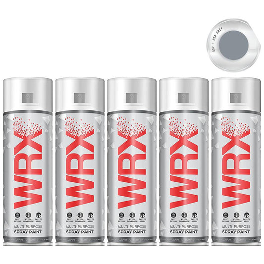 5X WRX Mid Grey Spray Paint Acrylic 400ml