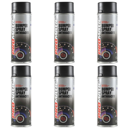 6X Promatic Bumperspray Anthracite Spray Paint 400ml