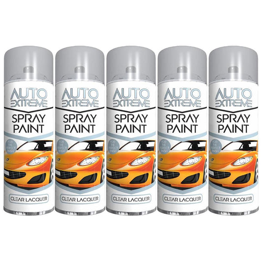 5X Auto Spray Clear Lacquer Spray Paint 250ml