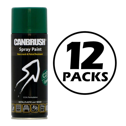 12X Canbrush C27 Green Spray Paint 400ml