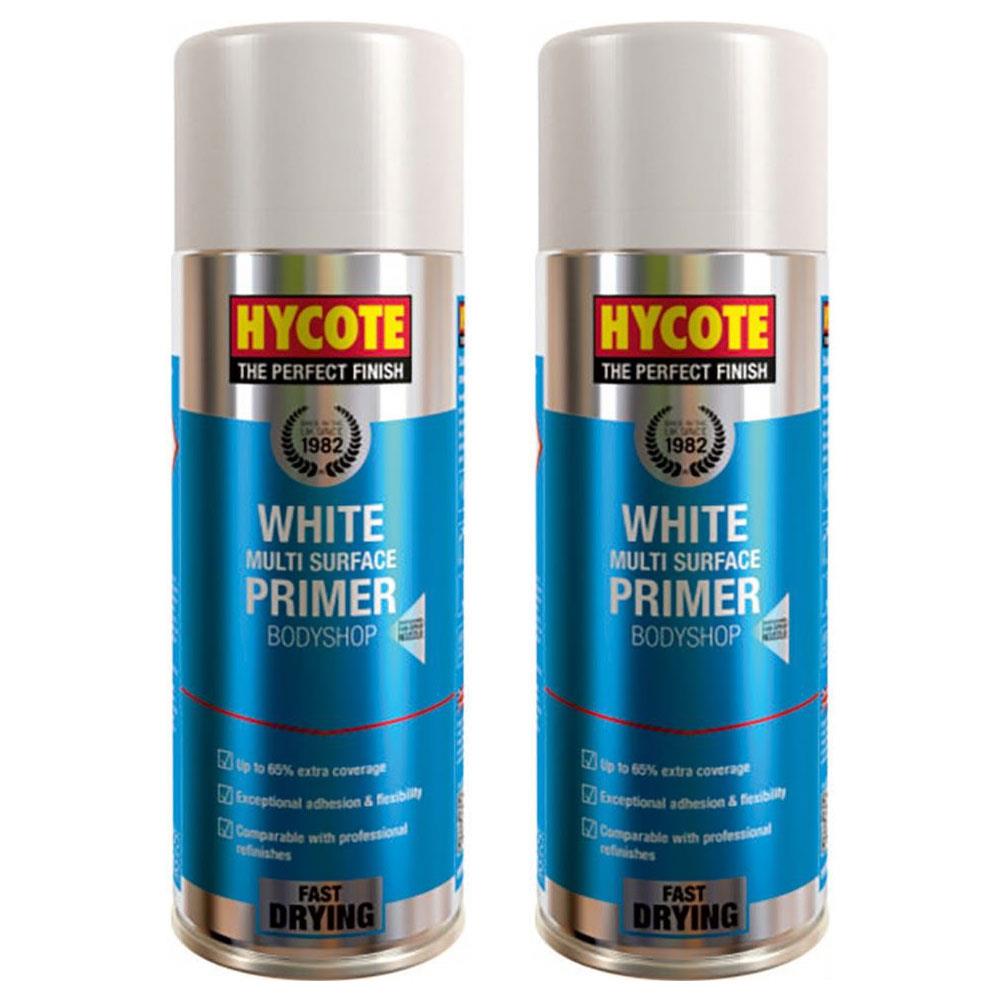 2X Hycote Bodyshop High Build White Spray Paint 400ml