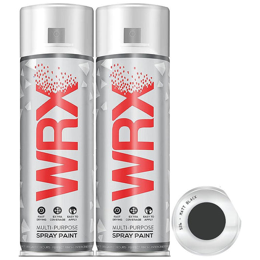 2X WRX Matt Black 526 Spray Paint 400ml