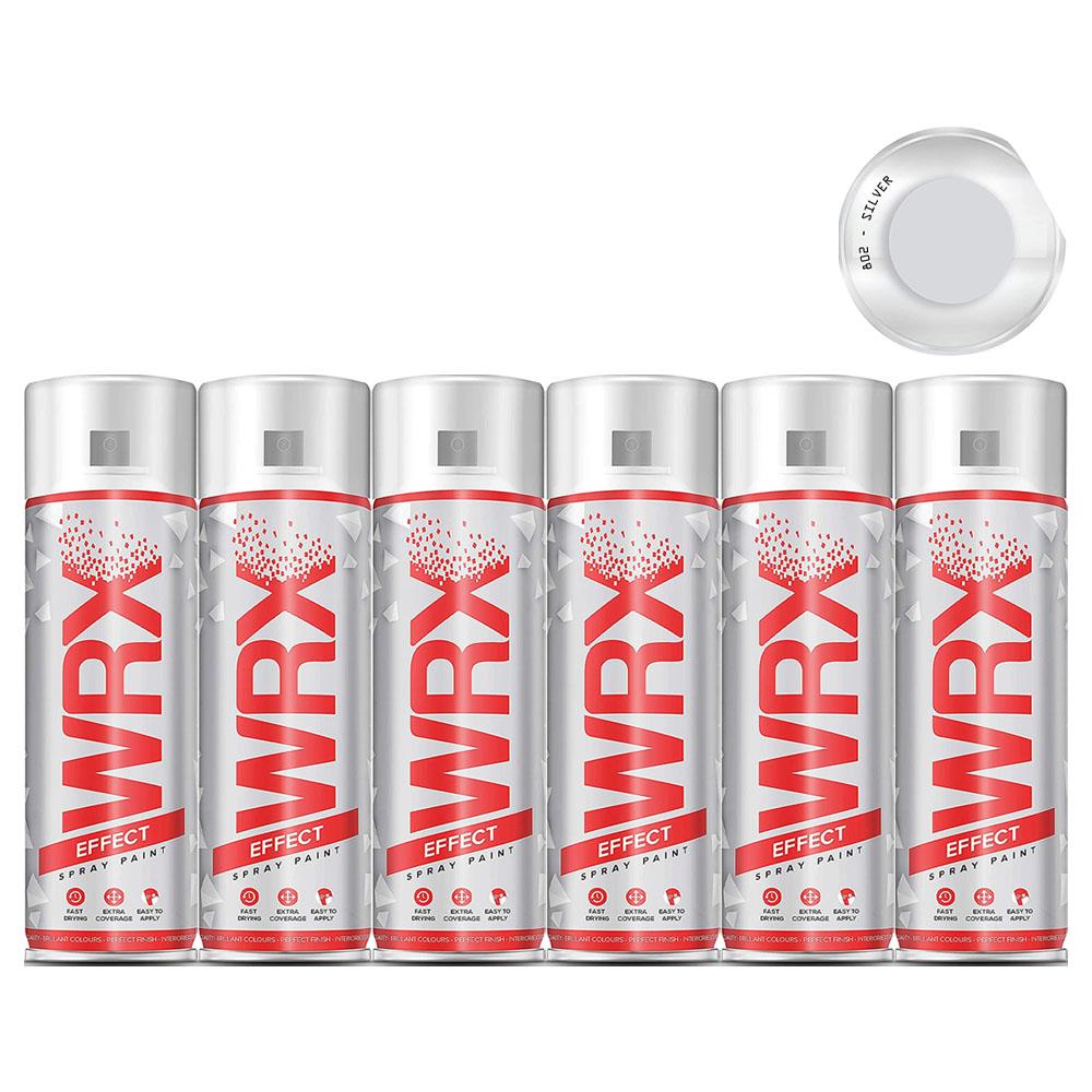 6X WRX Silver Spray Paint 400ml