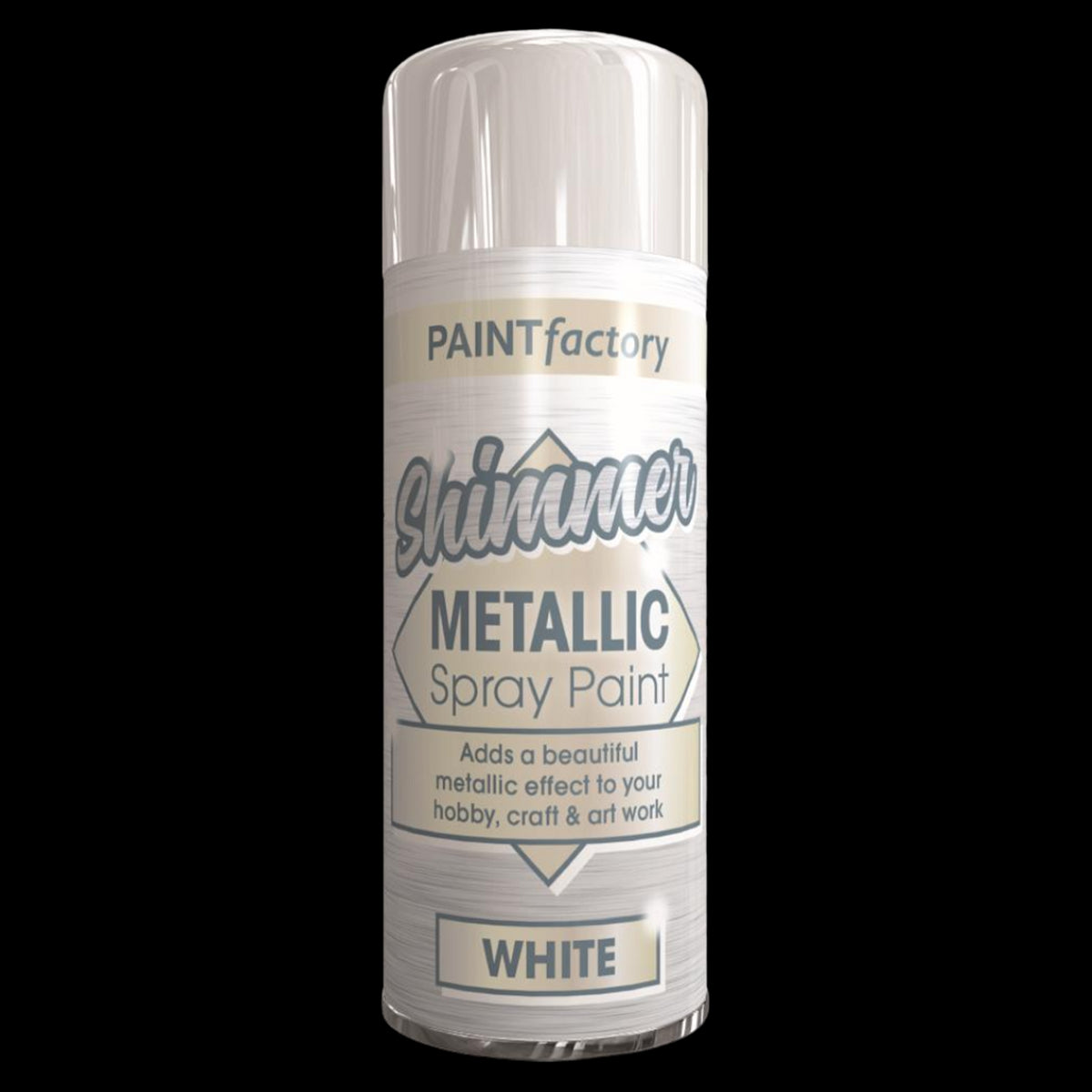 Paint Factory White Metallic Spray Paint 200ml