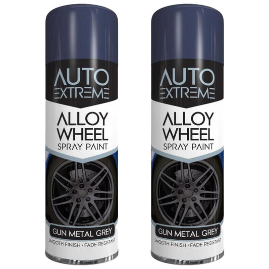 2X Auto Extreme Gun Metal Grey Spray Paint 300ml