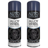 2X Auto Extreme Gun Metal Grey Spray Paint 300ml